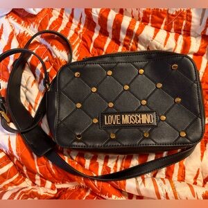 Love Moschino Black Quilted Crossbody